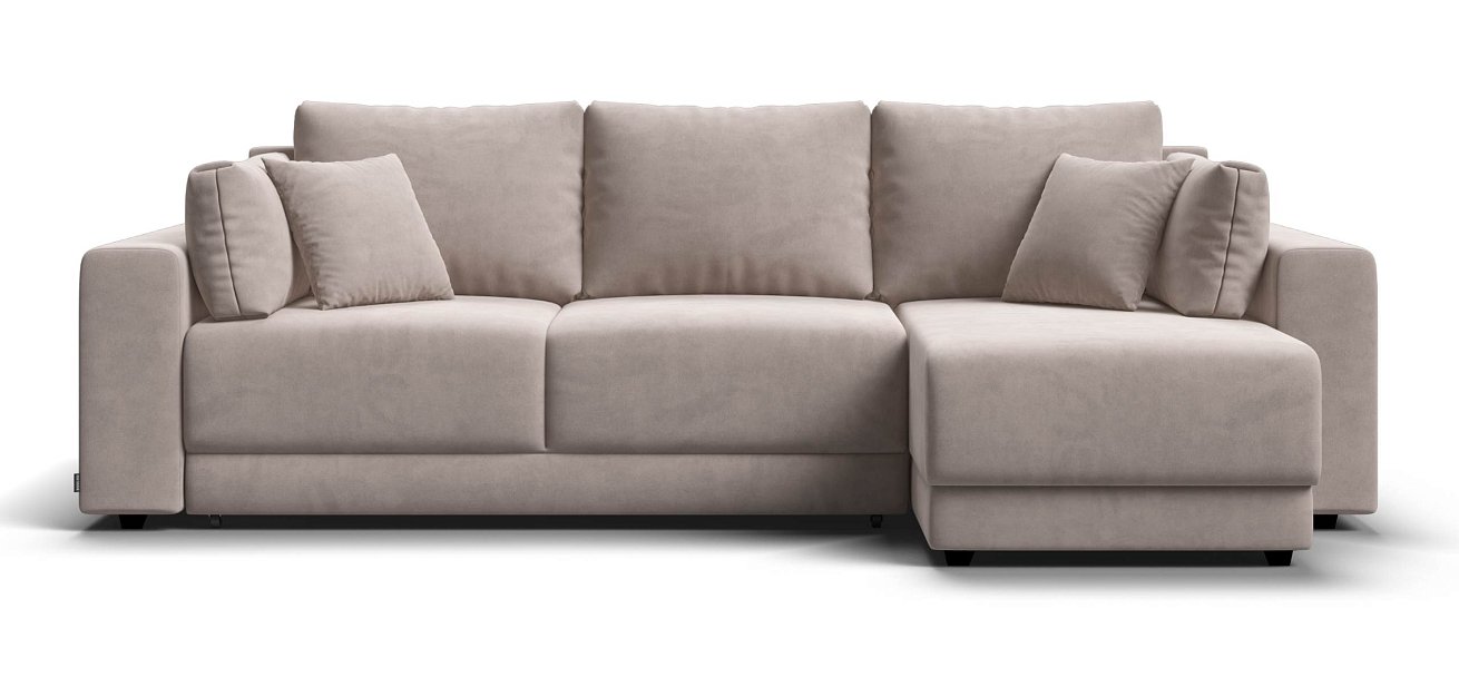 Угловой диван Босс Прайм ХЛ велюр Монолит латте