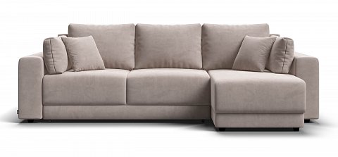 Угловой диван Босс Прайм ХЛ велюр Монолит латте 1