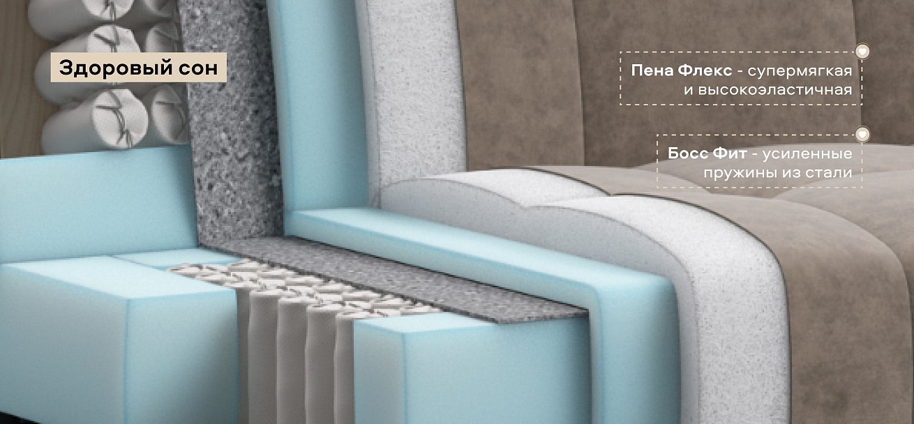 Диван Босс Слип 160 велюр Роял тауп