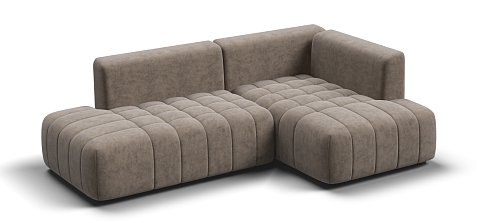 Угловой диван правый Босс Твин велюр Роял тауп 3