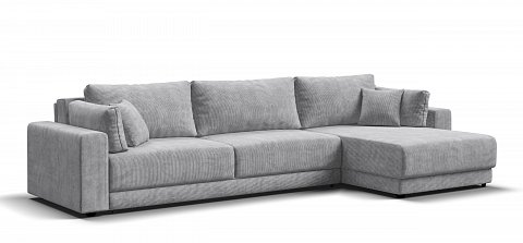 Угловой диван Босс Прайм Макс Вельвет Корд серый