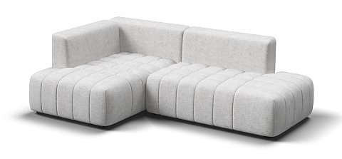 Угловой диван левый Босс Твин Шенилл Клауд крем 3