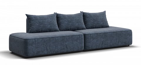 Диван Кинг Твин велюр Роял синий