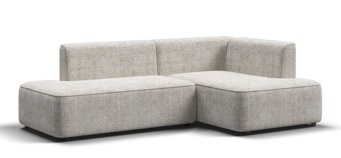 Угловой диван правый Кинг Твин Шенилл Смарт кварц