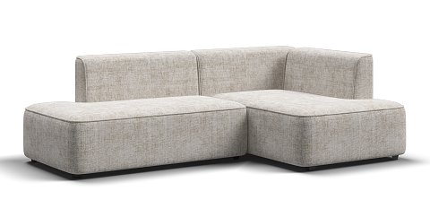 Угловой диван правый Кинг Твин Шенилл Смарт кварц 3