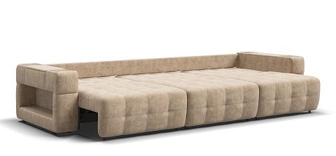 Диван Босс ХО Макс велюр Роял шампань / Снежная Сонома 3