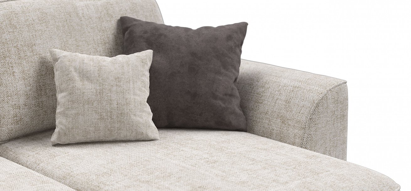 П-образный диван Кинг Модуль Шенилл Смарт кварц