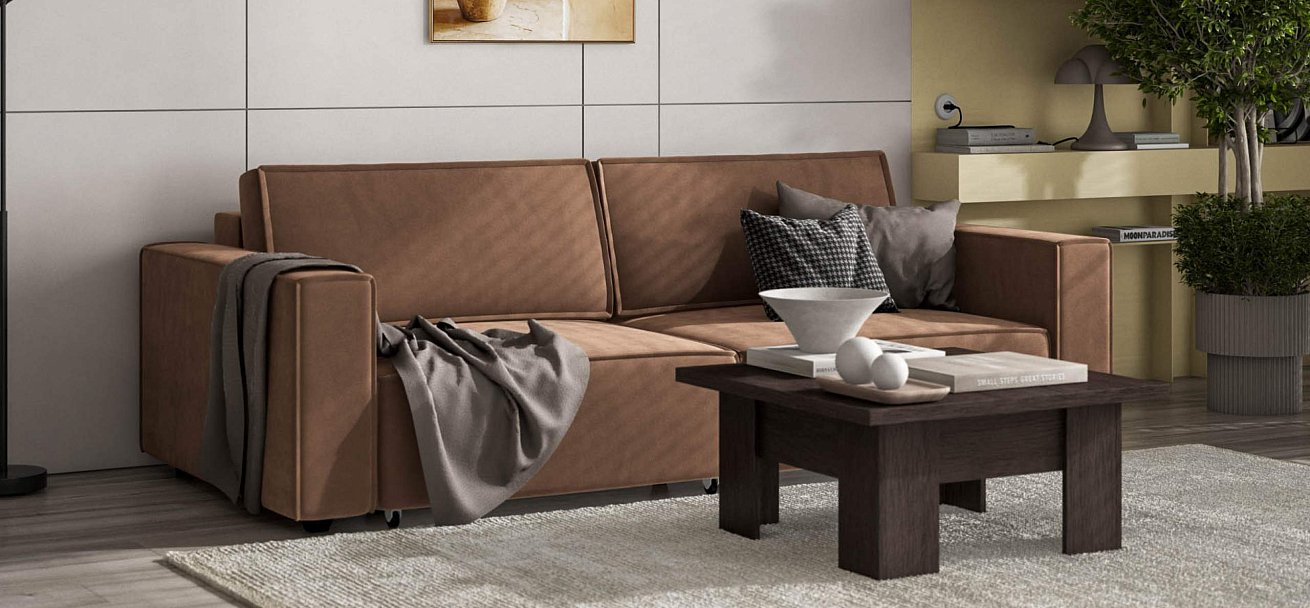 Диван Босс Софт Модуль велюр Монолит мокко