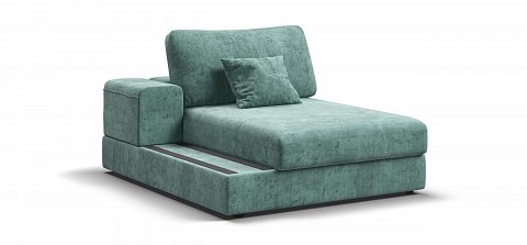 Босс Модуль оттоманка левая Шенилл Глосс минт