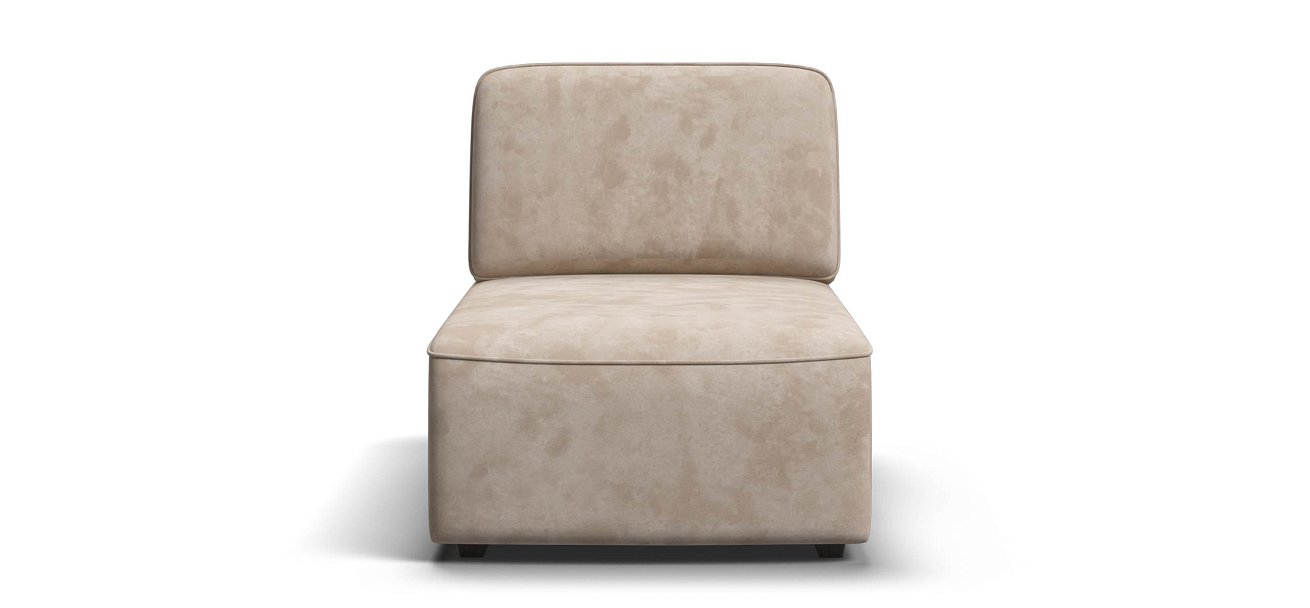 Кинг Модуль оттоманка велюр Алькантара пепел