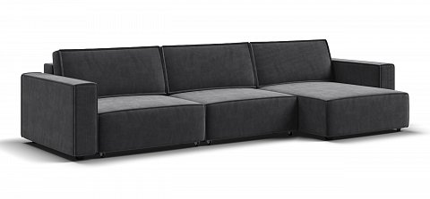 Угловой диван Босс Софт Модуль Макс Вельвет Корд графит 1