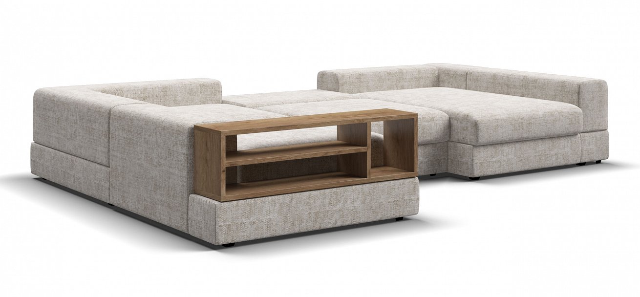 П-образный диван-кровать Босс Модуль Шенилл Смарт кварц