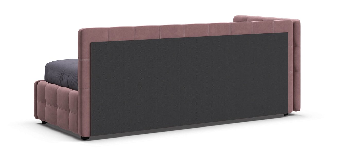 Босс Мини Кровать+ПМ 90*200 велюр Монолит розовый