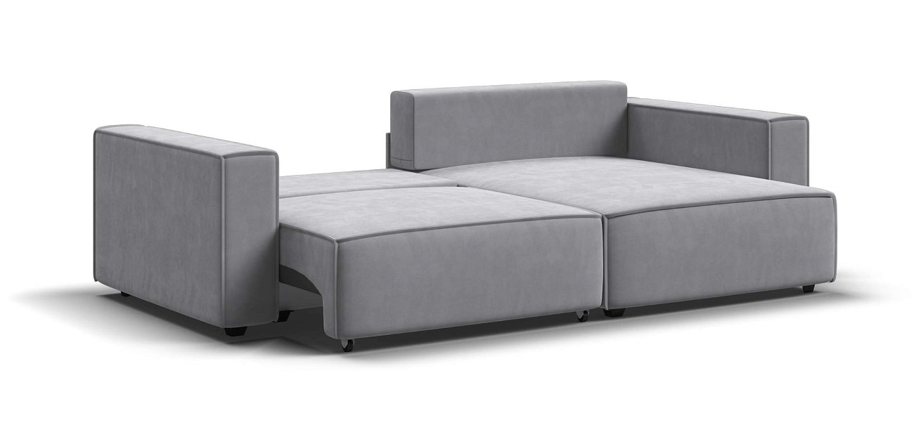 Угловой диван Босс Софт Модуль велюр Монолит сталь