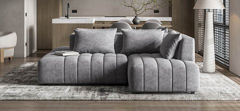 Угловой диван правый Босс Твин велюр Роял агат 2