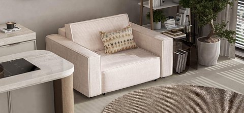 Кресло Босс Софт Модуль Вельвет Корд бежевый 2