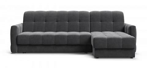 Угловой диван Босс Слип 160 велюр Монолит серый 1
