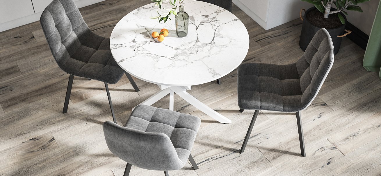 Стул НОРД велюр Велутто Серый, Черный