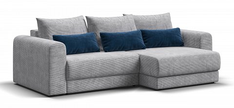 Модульный угловой диван Ричмонд Модуль Вельвет Корд серый