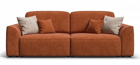 Диван Кинг велюр Алькантара оранж 1