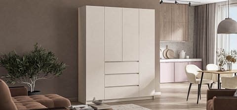 Идея 180 шкаф распашной 4Д+ящики Кашемир 2