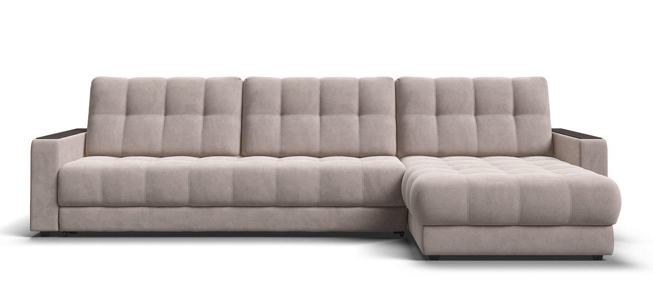 Угловой диван Босс Макс велюр Монолит латте