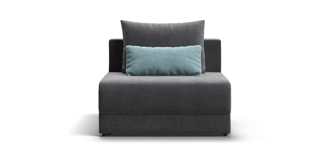 Ричмонд Модуль спальное место велюр Монолит серый