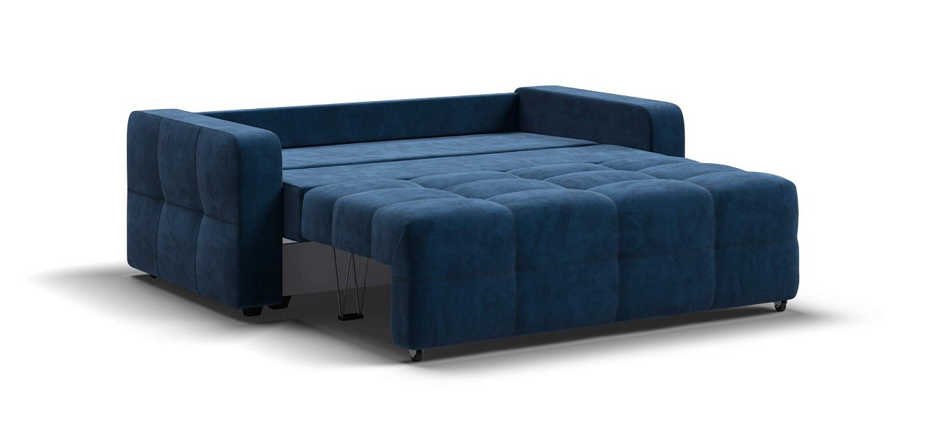 Диван Денди двухместный велюр Монолит синий
