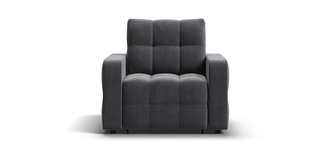Денди кресло-кровать велюр Монолит серый