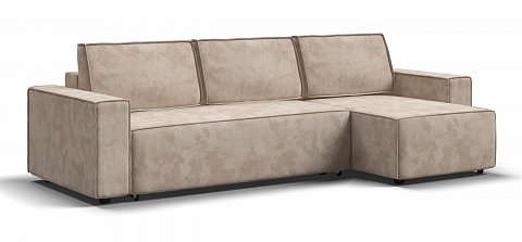Угловой диван Норд велюр Алькантара пепел