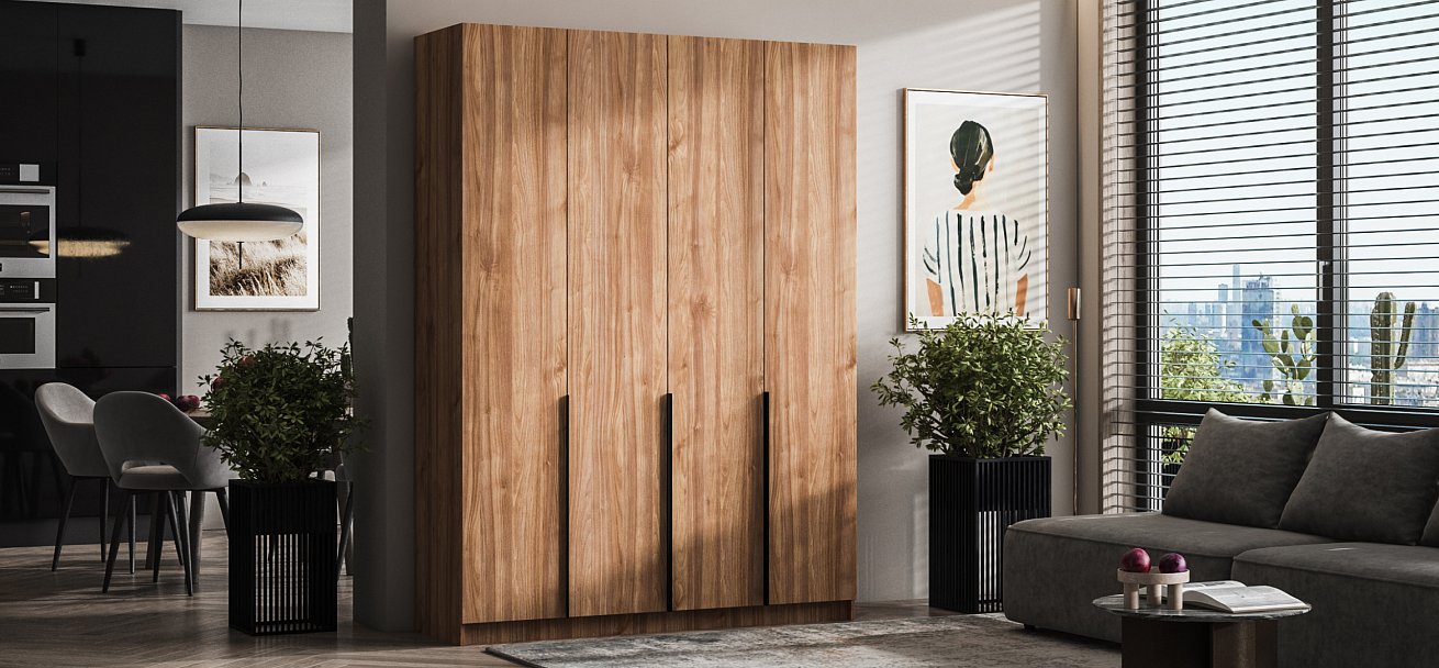 Босс Стандарт 160*220 шкаф распашной 4Д 01 Орех Селект