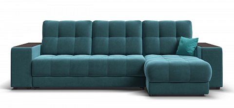 Угловой диван Босс ХЛ велюр Монолит зеленый 1