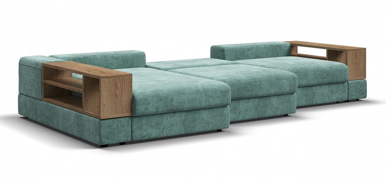 Угловой диван-кровать Босс Модуль ХЛ Шенилл Глосс минт