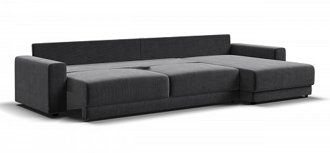 Угловой диван Босс Прайм Макс Вельвет Корд графит 3