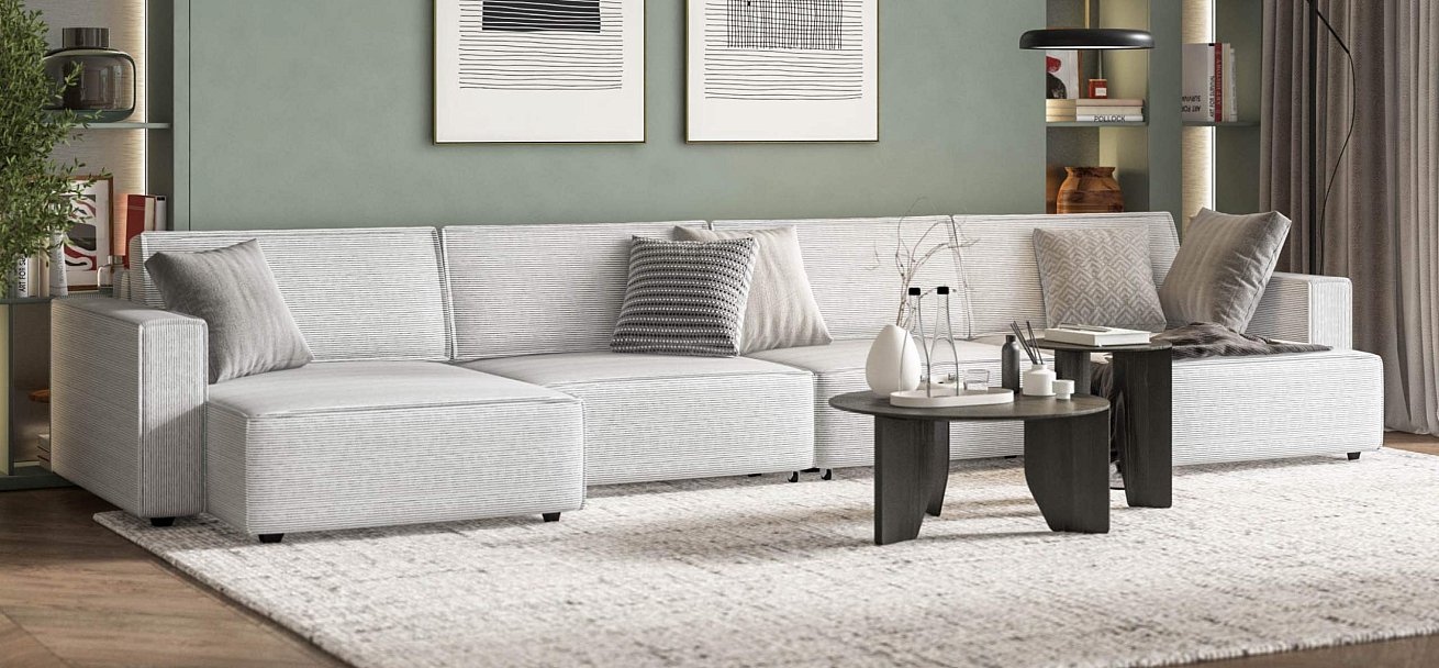 Босс Софт Модуль спальное место Вельвет Корд серый