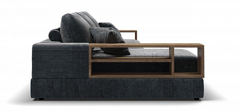 Угловой диван-кровать Босс Модуль ХЛ Шенилл Глосс карбон 3