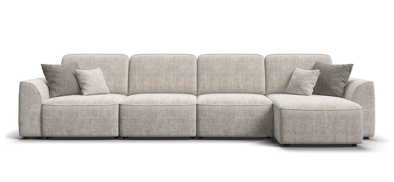 Угловой диван Кинг Модуль Макс Шенилл Смарт кварц