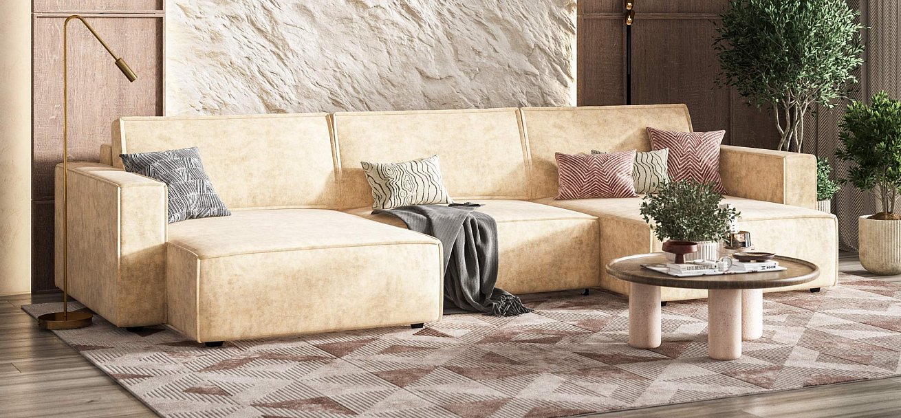 Босс Софт Модуль спальное место велюр Роял шампань