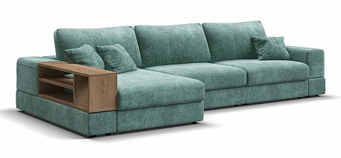 Угловой диван-кровать Босс Модуль ХЛ Шенилл Глосс минт 1