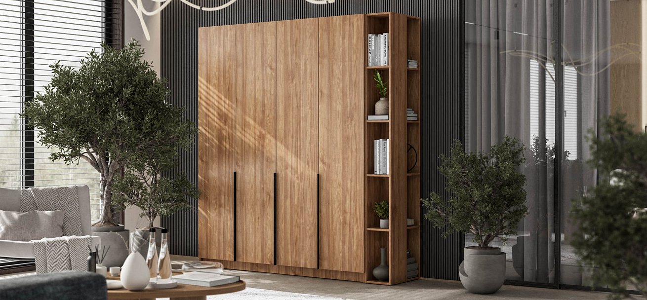 Босс Стандарт 180*220 шкаф распашной 4Д 01 Орех Селект