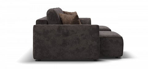 П-образный диван Кинг Модуль велюр Алькантара серый 3