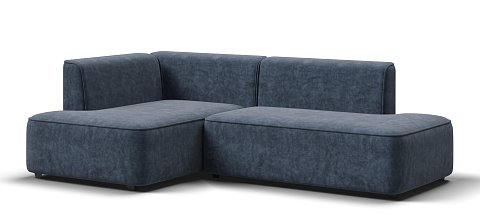 Угловой диван левый Кинг Твин велюр Роял синий 3