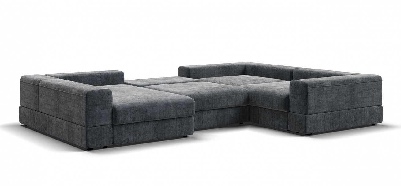 П-образный диван-кровать Босс Модуль Шенилл Глосс карбон