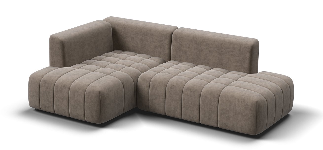 Угловой диван левый Босс Твин велюр Роял тауп