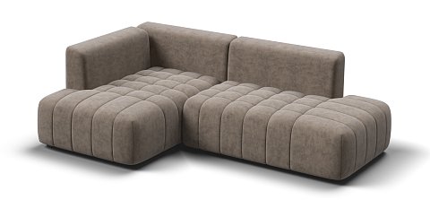 Угловой диван левый Босс Твин велюр Роял тауп 3