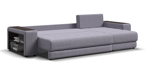 Угловой диван Дубай Рогожка Мальмо платина, Рогожка Венто серый 3