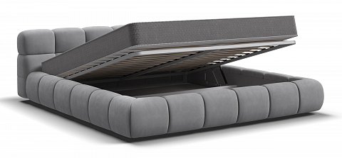 Босс Дрим Кровать+ПМ 180*200 велюр Монолит сталь 3