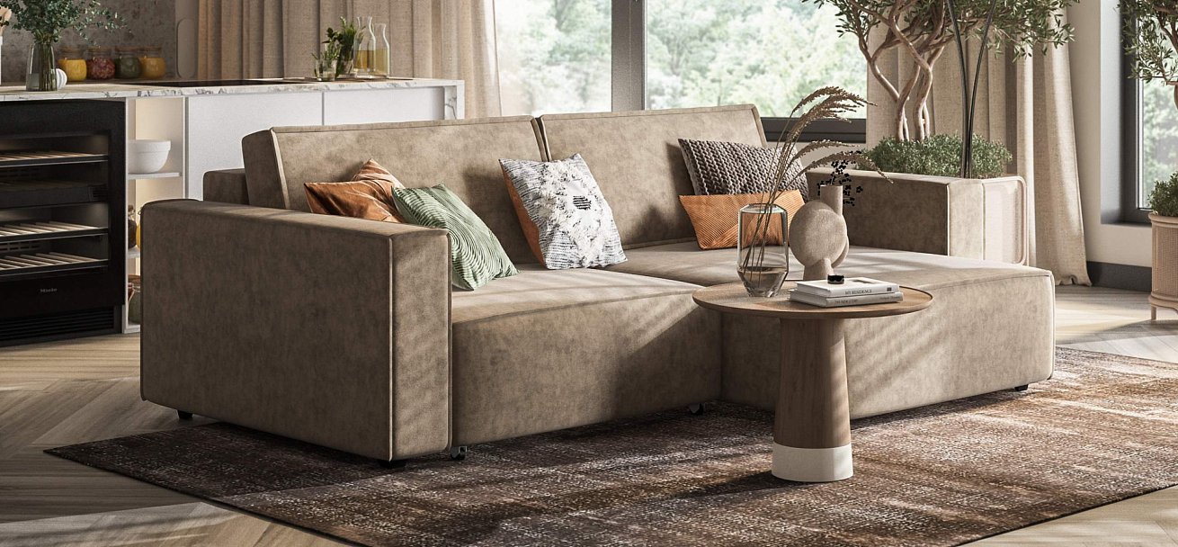 Угловой диван Босс Софт Модуль велюр Роял тауп