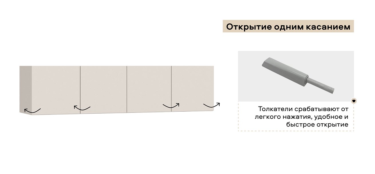 Антресоль 160 4Д Кашемир