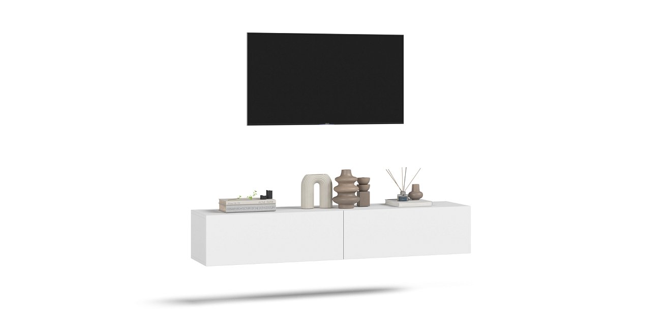 ТВ Тумба Босс Стандарт 140 Белая